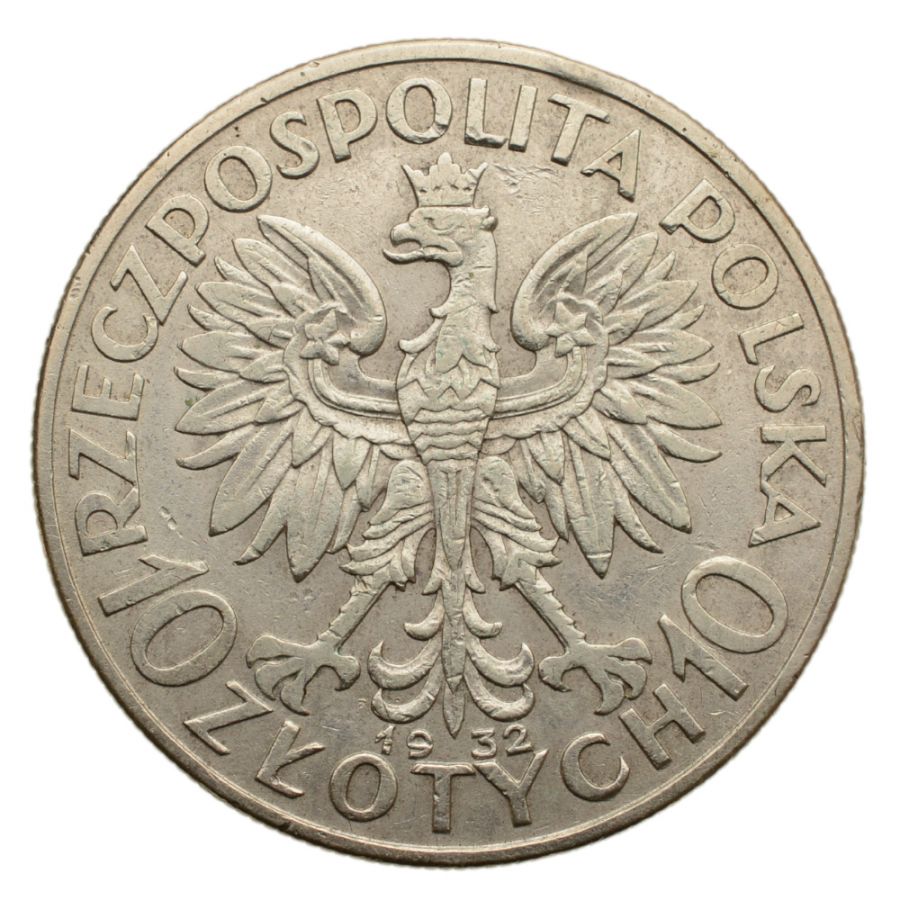 10 złotych 1932 r. - Głowa Kobiety b.z. (16)