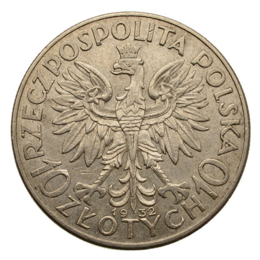 10 złotych 1932 r. - Głowa Kobiety b.z. (17)