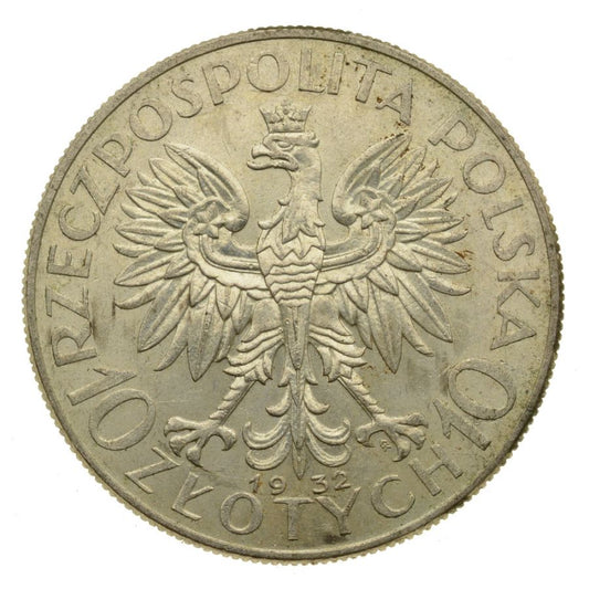 10 złotych 1932 r. - Głowa Kobiety z.m. (4)