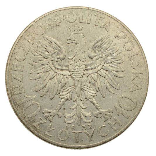 10 złotych 1932 r. - Głowa Kobiety z.m. (7)