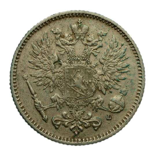 Finlandia - 50 Pennia 1908 r. (car Mikołaj II) (Z021)