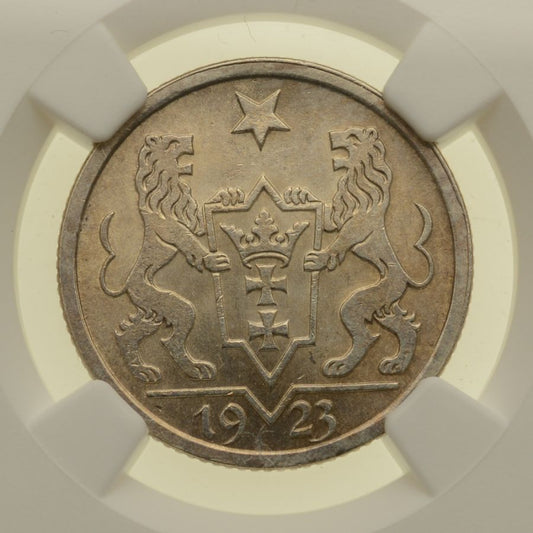 WMG - 1 Gulden 1923 r. - Grading NGC MS62