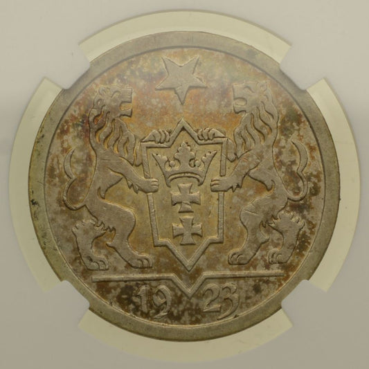 WMG - 2 Guldeny 1923 r. - Grading NGC MS62